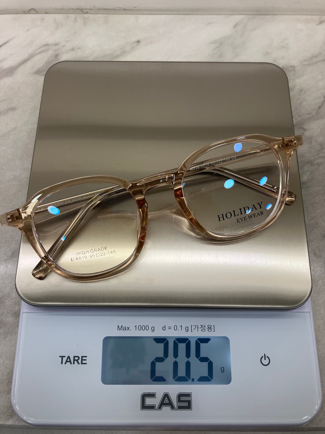 B53 HD 투명 연브라운 웰링턴 뿔테 안경6819 상품이미지8