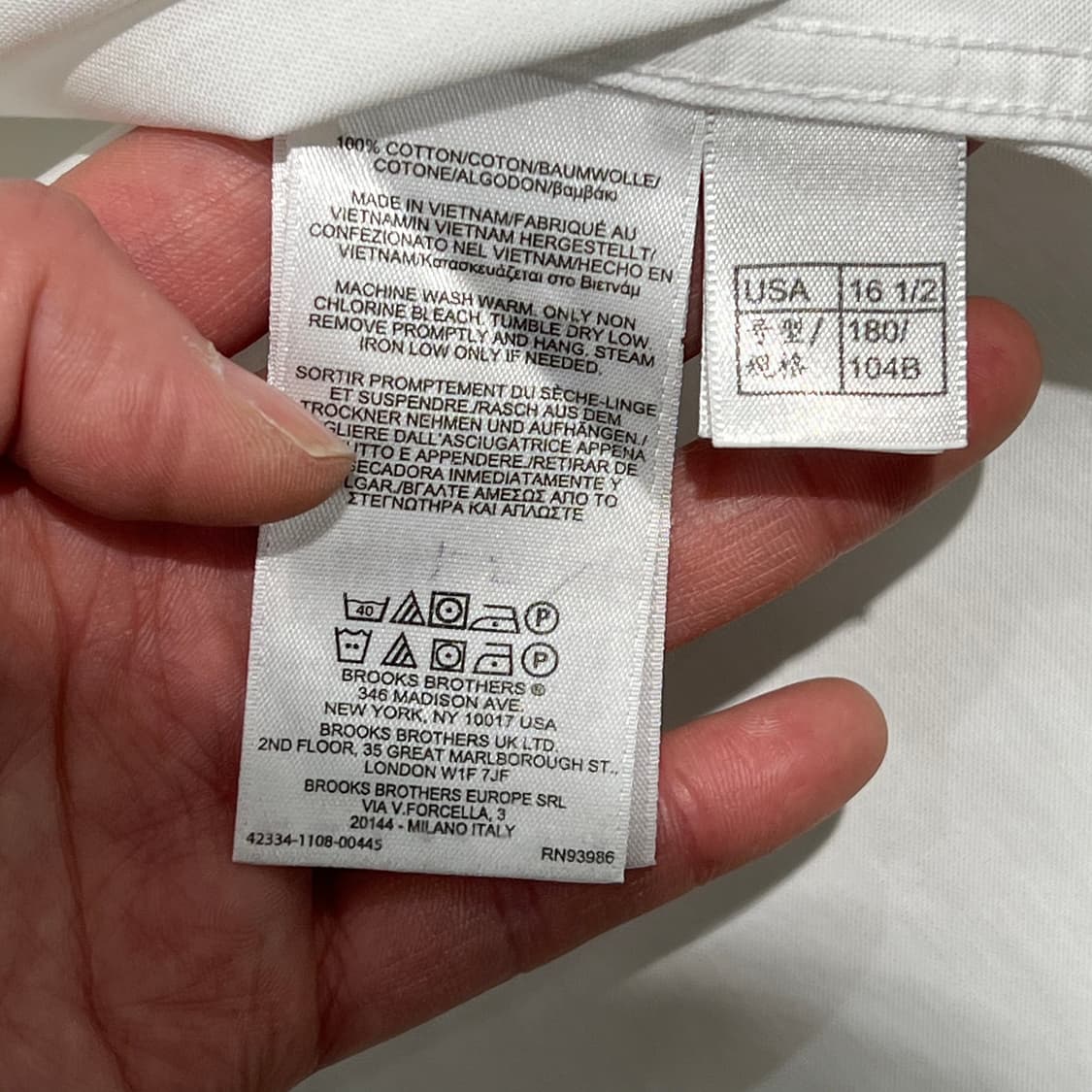 브룩스브라더스 화이트셔츠 s10769 상품이미지6