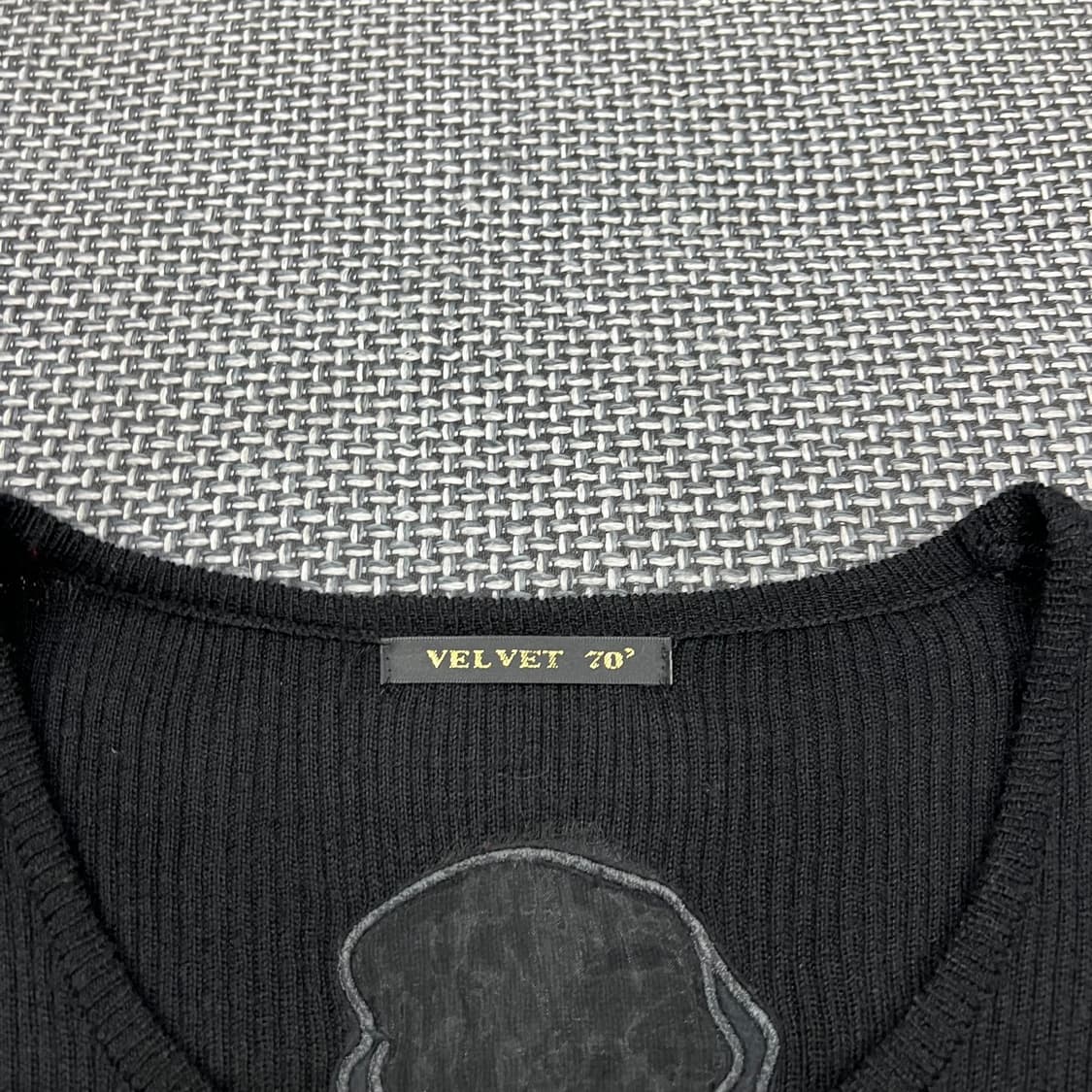 빈티지 고딕펑크갸루 스컬 큐빅 롱슬리브 상품이미지2