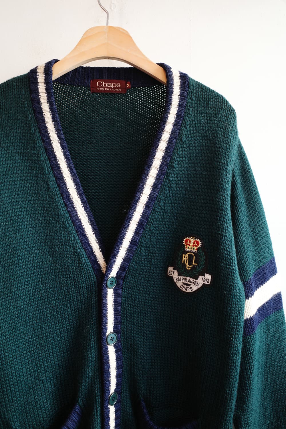 Chaps by RALPH LAUREN 패치 울 가디건 상품이미지2