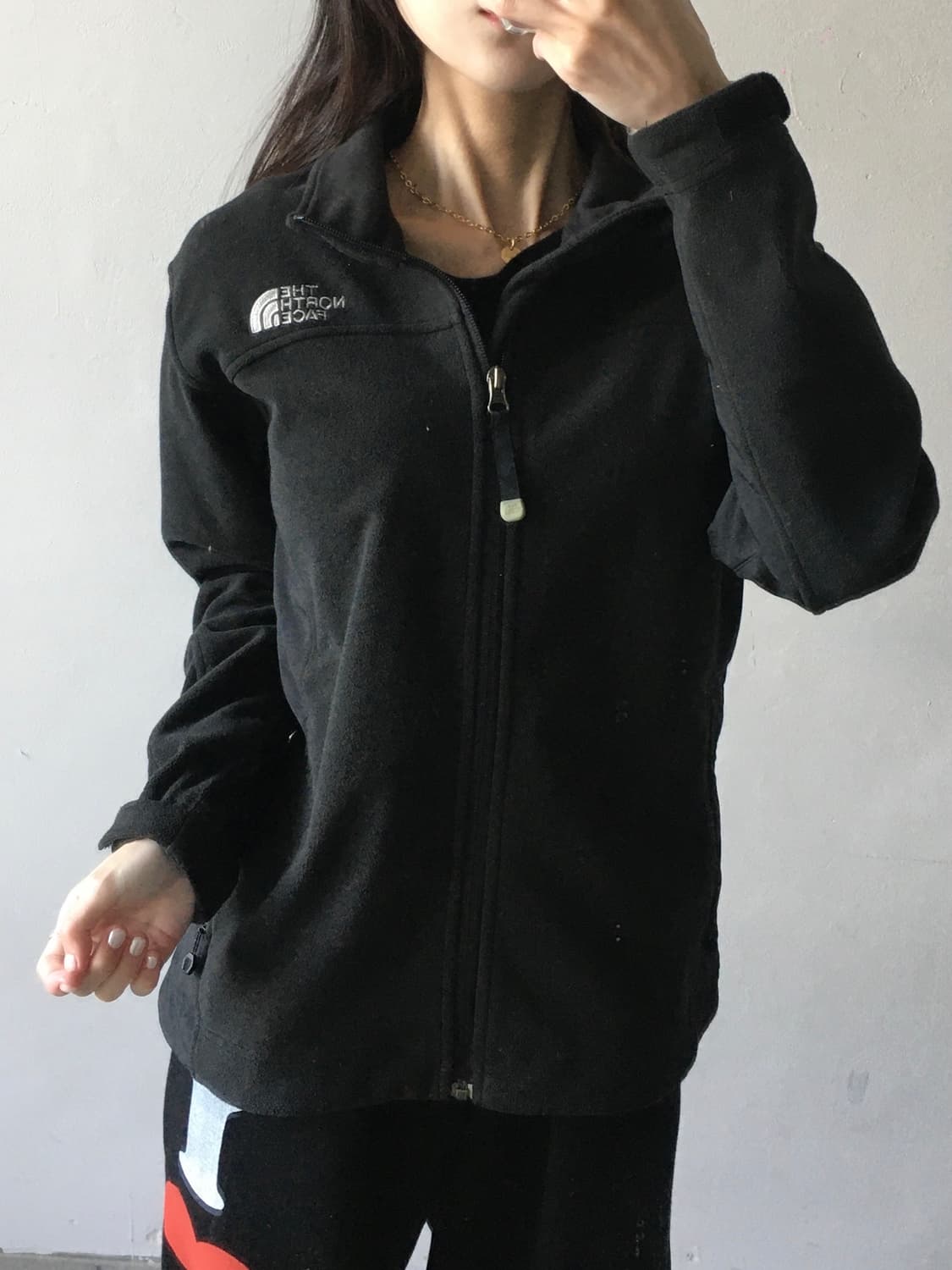 노스페이스 가슴로고 플리스 카라집업 상품이미지1