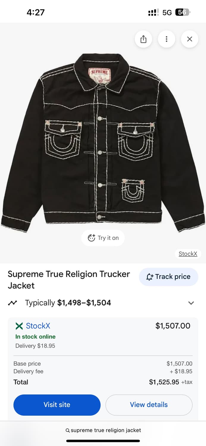 Supreme true religion jacket 상품이미지3