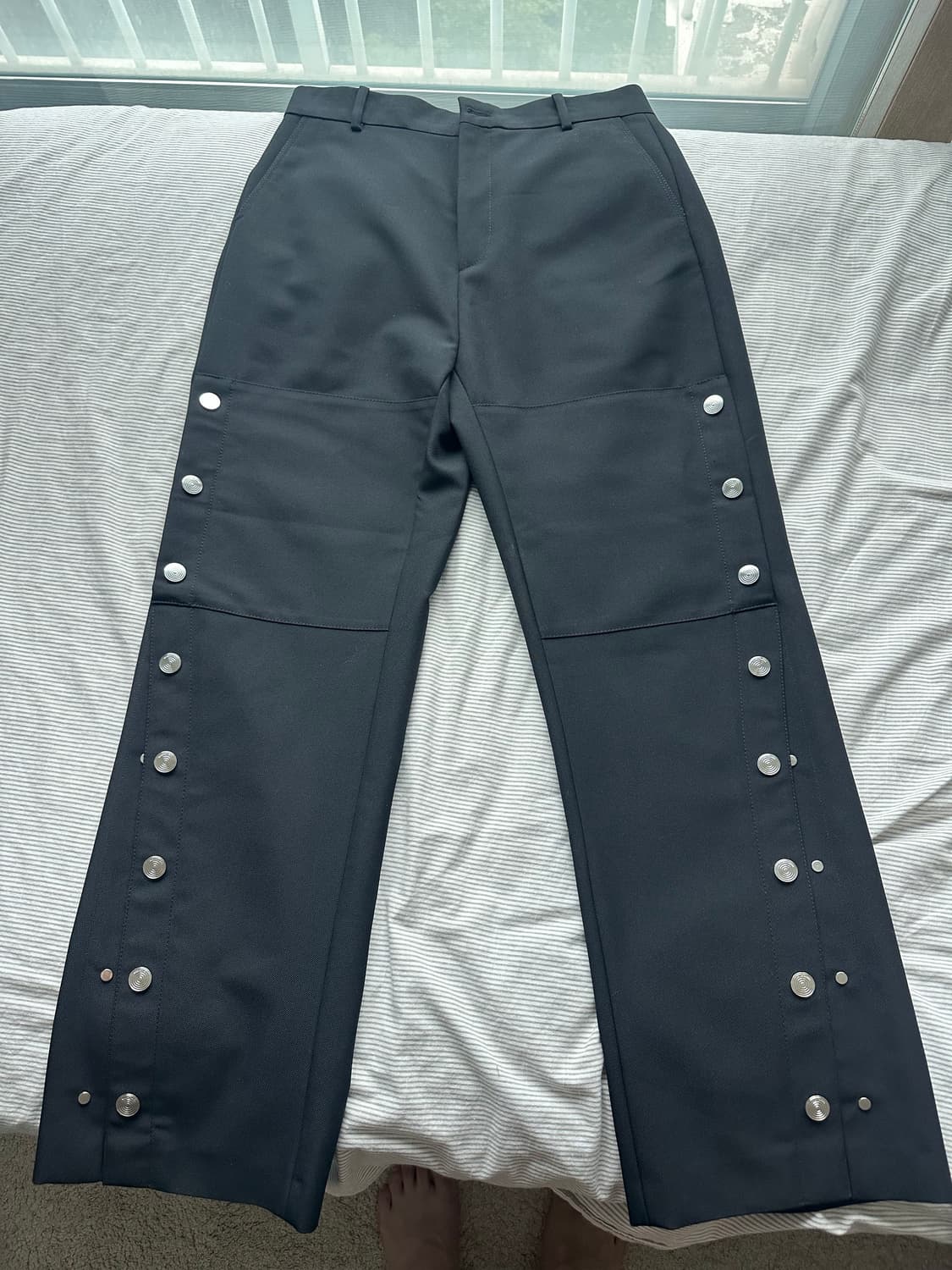 나마체코 스터드 스냅 버튼 팬츠 상품이미지1