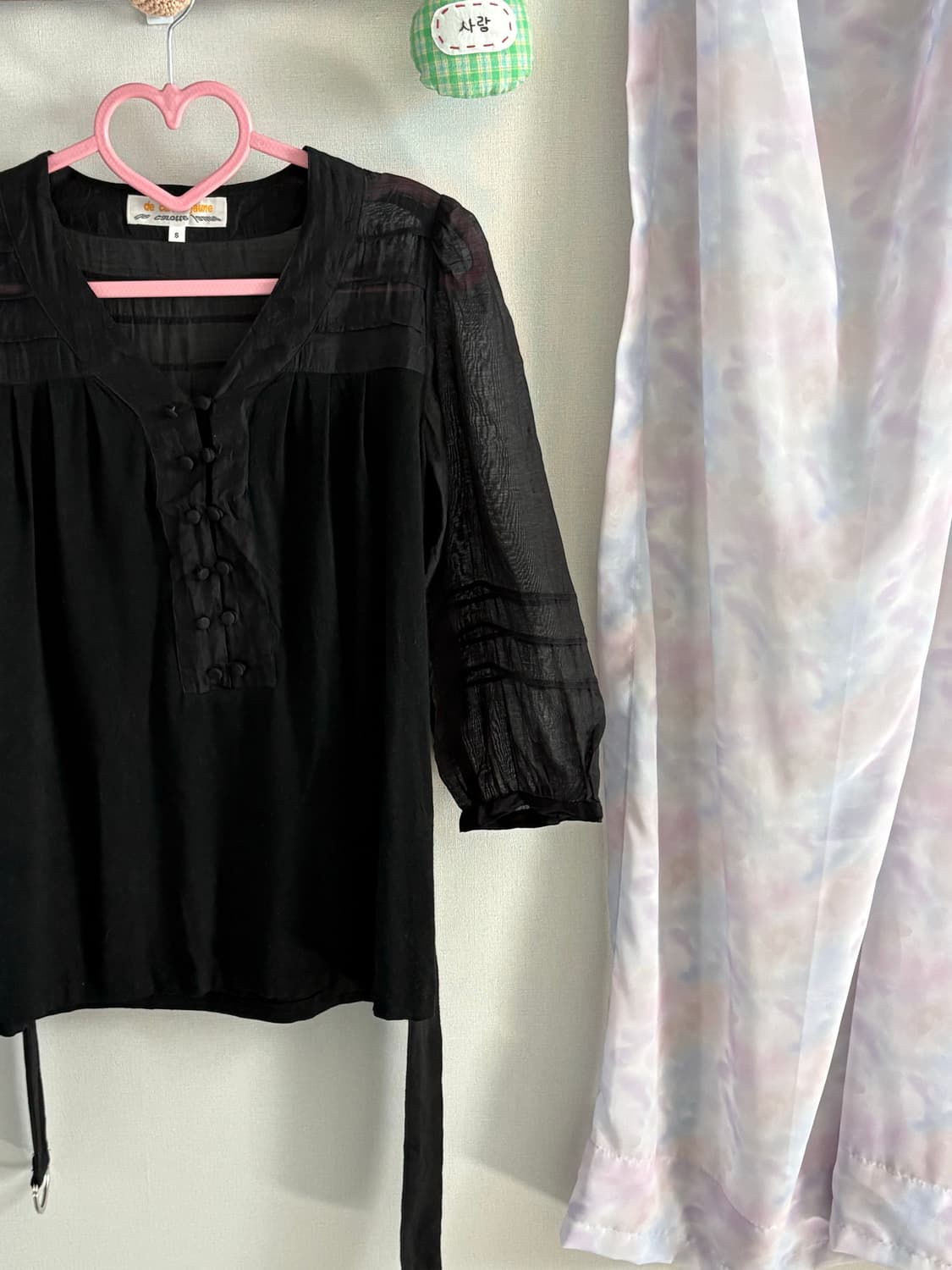 블랙 블라우스 상품이미지2