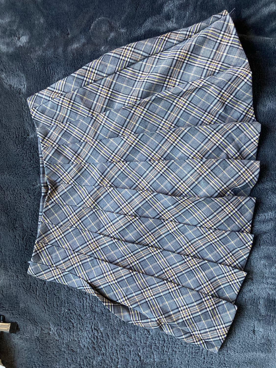 큐리티 METALLIC CHECK PLEATS SKIRT(실사) 상품이미지7