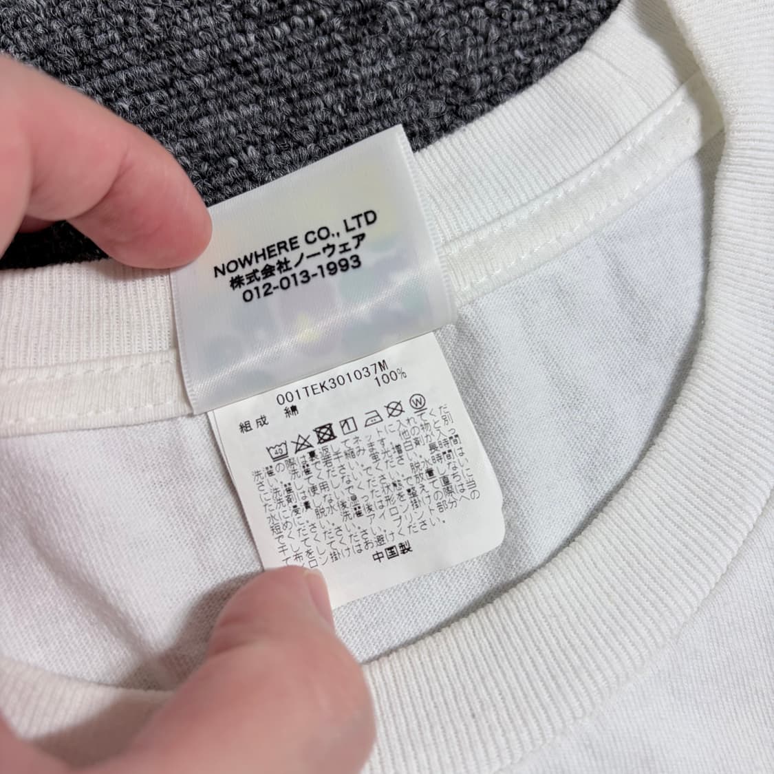 베이프 블리치드 체크 컬리지 티셔츠 상품이미지5