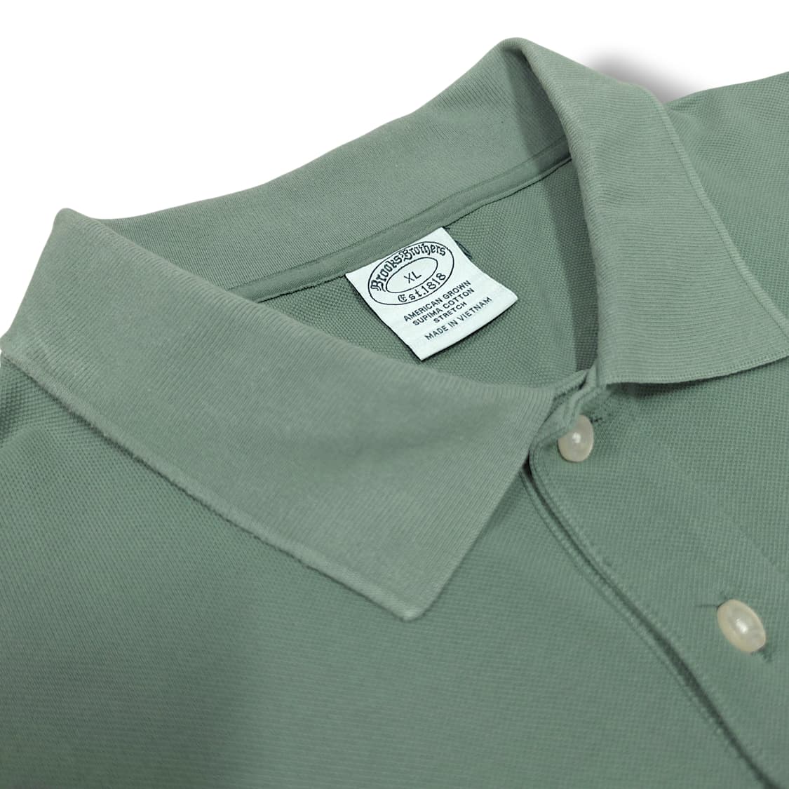 [XL] 브룩스브라더스 그린 수피마코튼 PK 반팔 카라티셔츠 상품이미지7