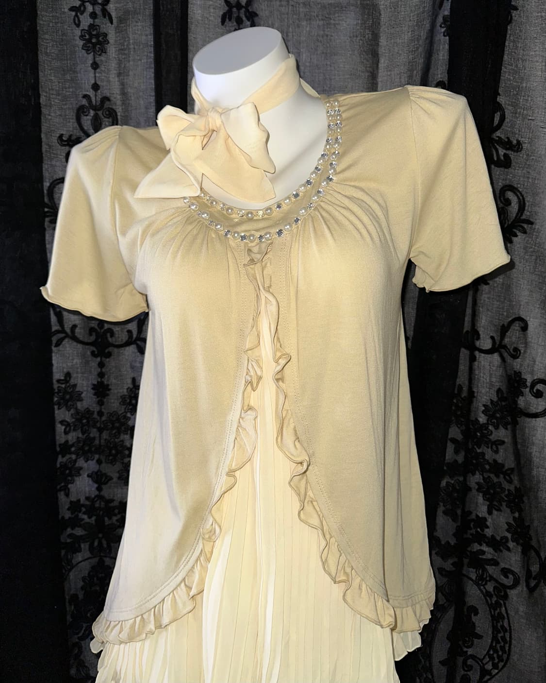 Yellow halterneck fairy short-sleeve 상품이미지2