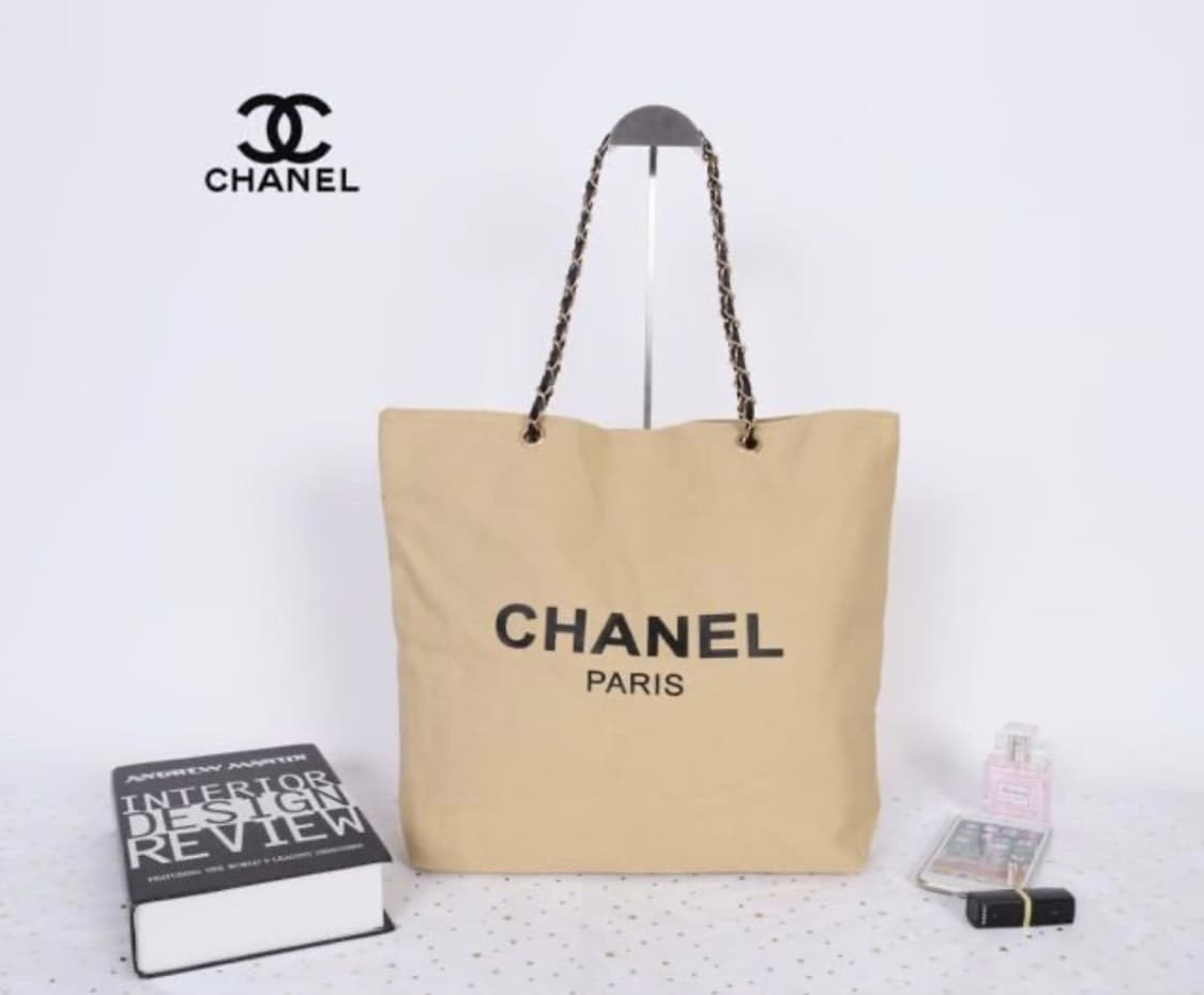 샤넬 뷰티 vip 체인 숄더 에코백 옐로우베이지 상품이미지1