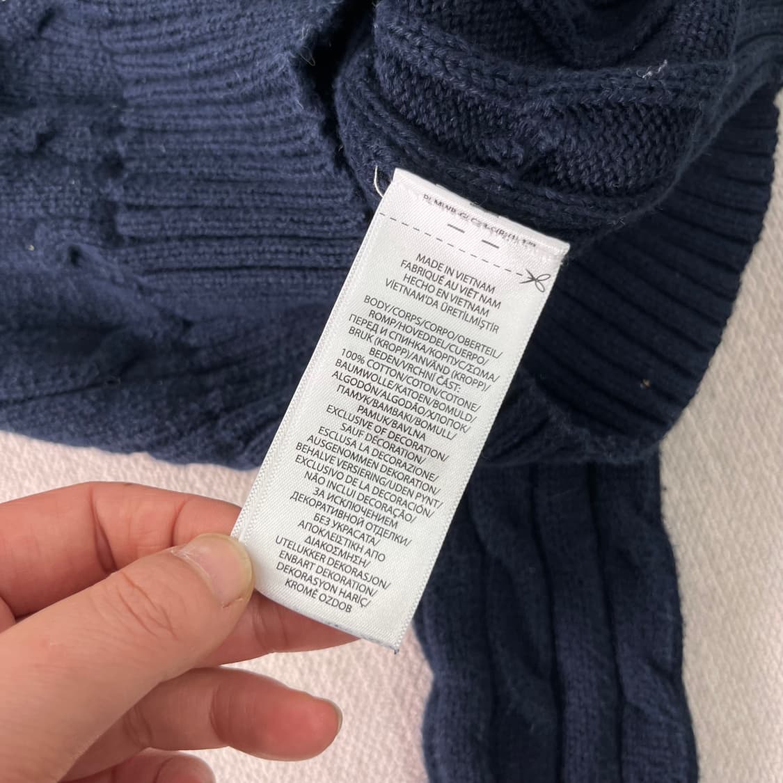 W 90 폴로랄프로렌 꽈배기 네이비 니트 상품이미지5