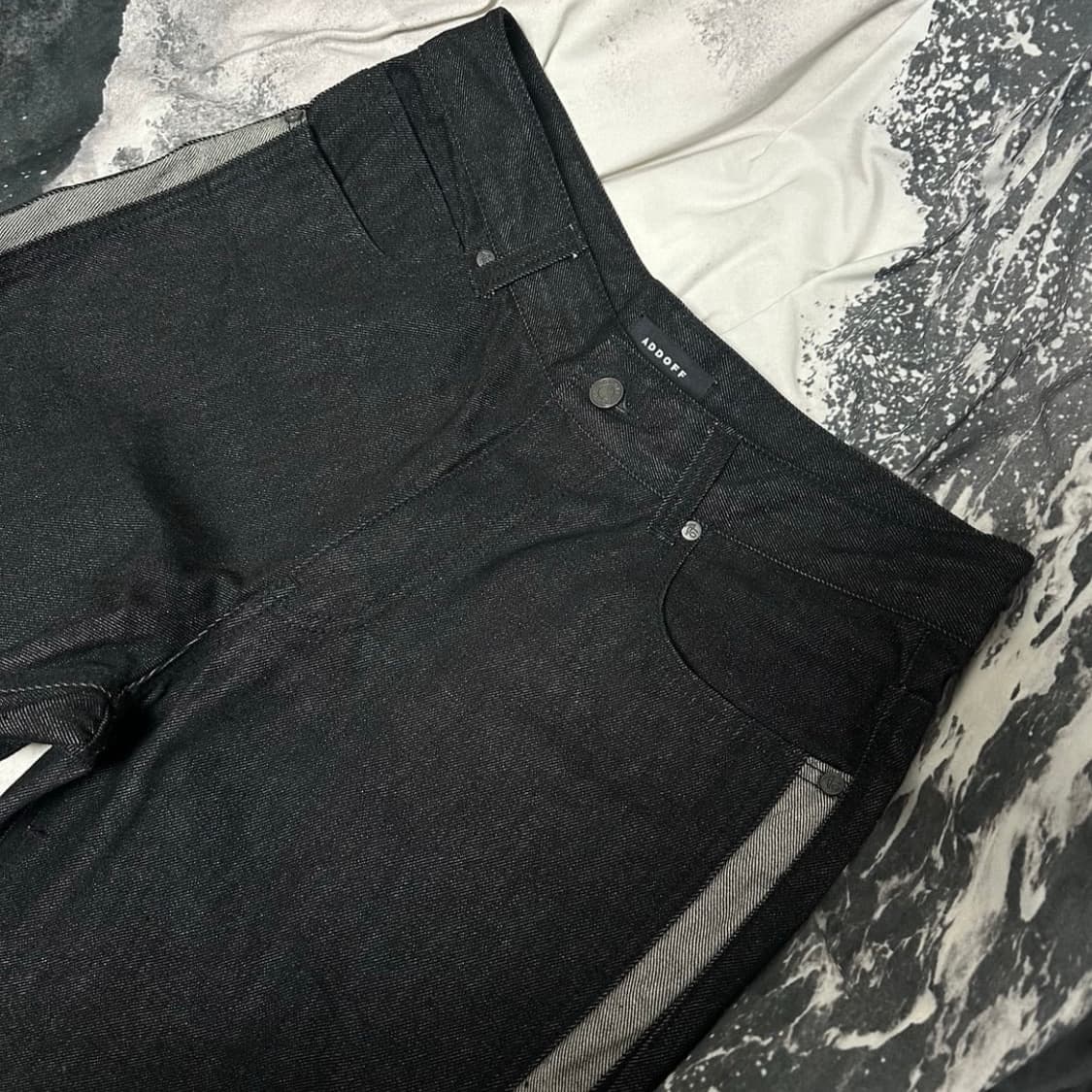 50 애드오프 WAVE CURL LINE WIDE DENIM PANTS  상품이미지4