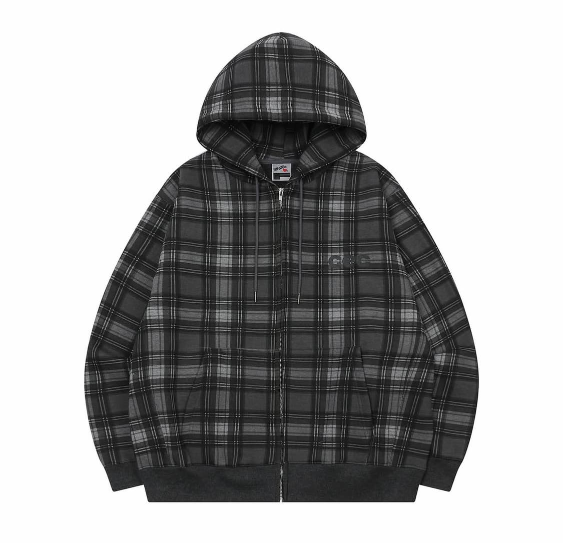 챈스챈스 체크 후드집업 cec check zip-up 상품이미지1
