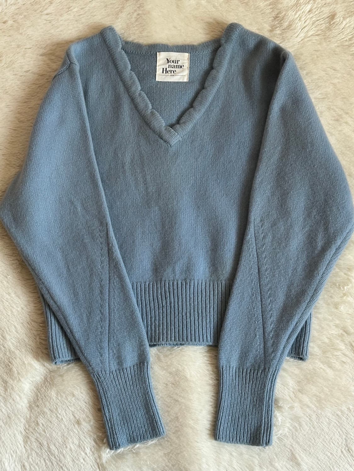 유어네임히얼 구름이 니트 스카이 블루 [장희령, 서현진, 효민 착용] 상품이미지6