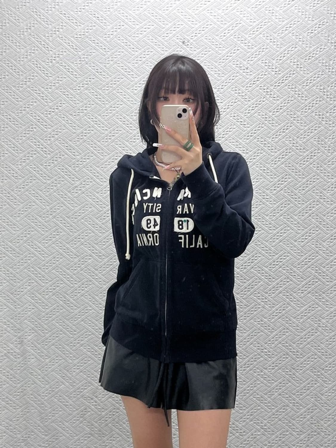 후아유 캐주얼 빈티지 레트로 Y2K 00's 후드집업 M C11177 상품이미지1