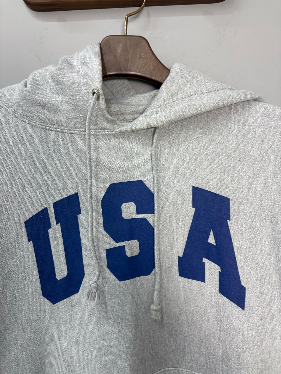 챔피온 리버스위브 USA 그레이 후드티 A1744 상품이미지4