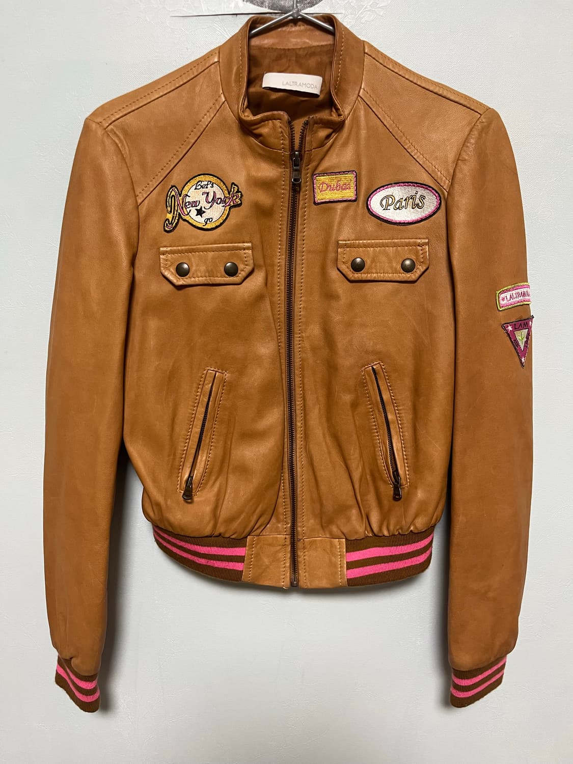 LALTRA MODA 갈색  소가죽 패치 자켓 상품이미지1