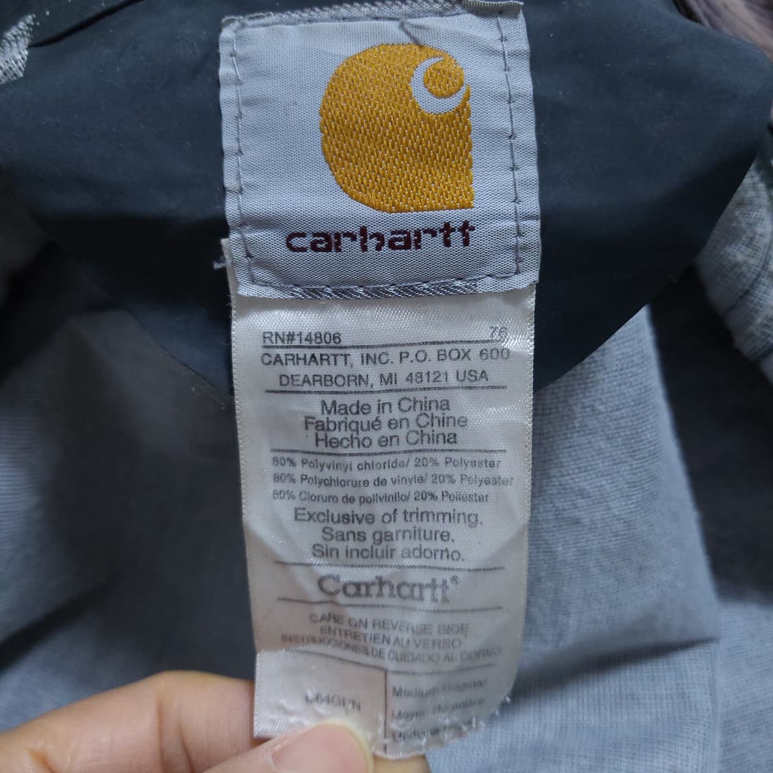 칼하트 빈티지 레인후드자켓 XL 0226 상품이미지9