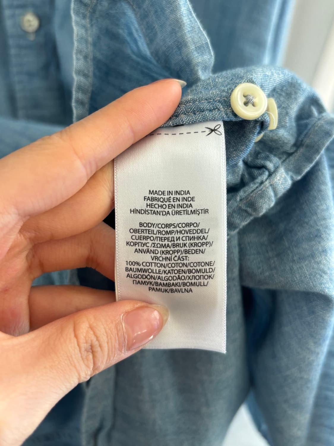 Polo 폴로 랄프로렌 QR신형 연청 클래식 핏 셔츠 상품이미지9