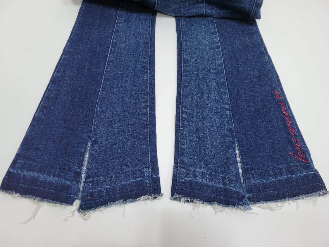 EGOIST 에고이스트 절개라인 부츠컷 청바지/ 여 55 투톤 중청 
 상품이미지4