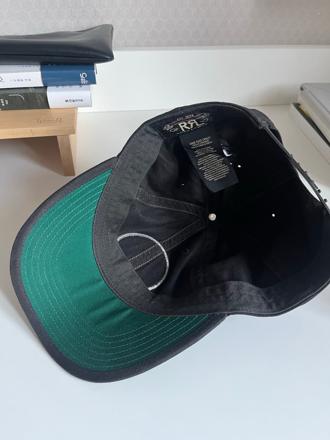 폴로 더블알엘 워시드 블랙 모자 상품이미지2