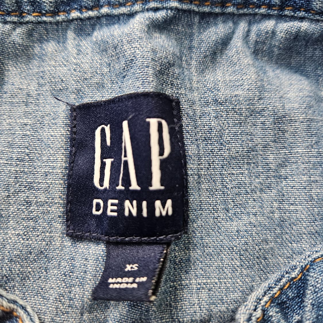 XS 갭 여성 데님 반 버튼업 셔츠 0401Y 상품이미지3