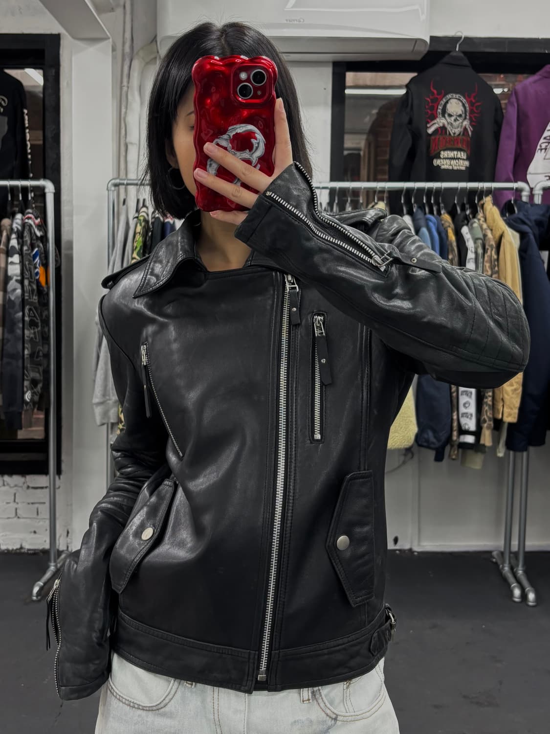 206Homme 바이커 레더자켓 상품이미지1