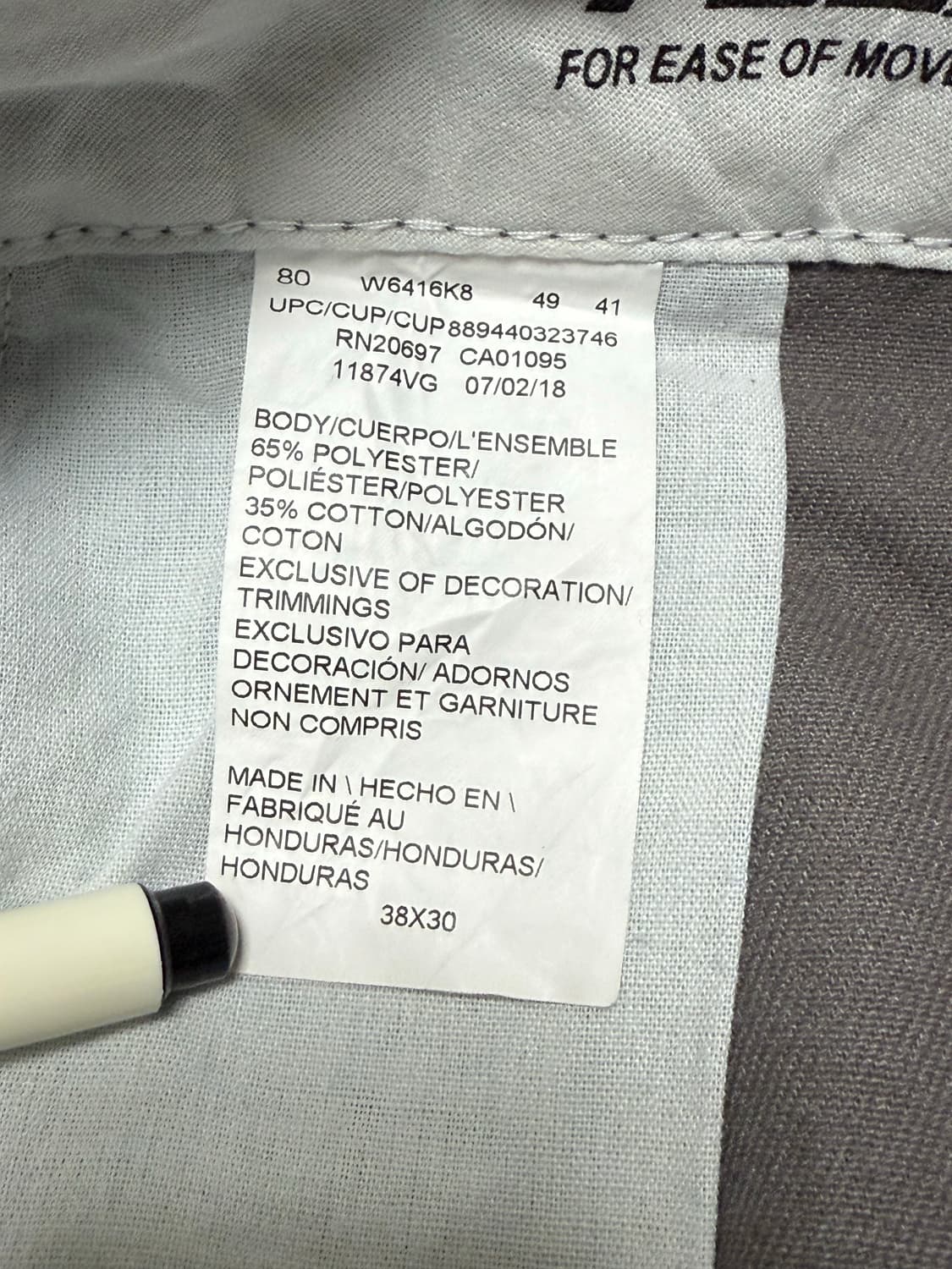 디키즈 워크팬츠 라이트그레이 38x30 상품이미지4