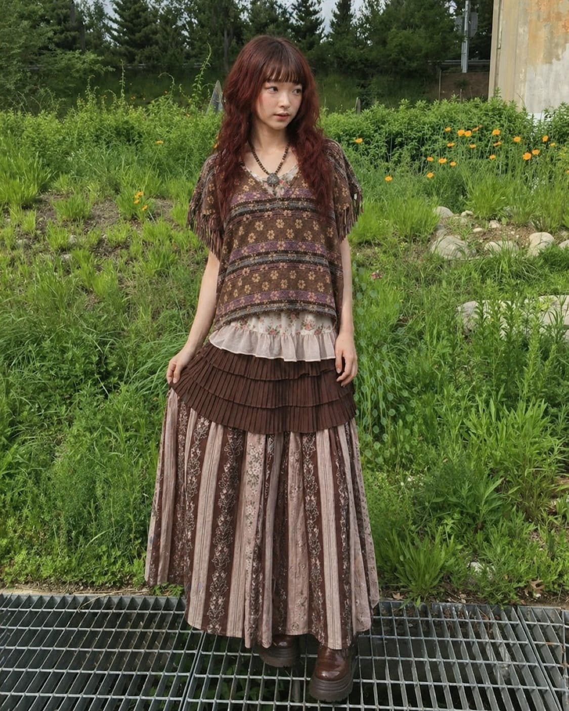 모리걸 브라운 코디 set 상품이미지1