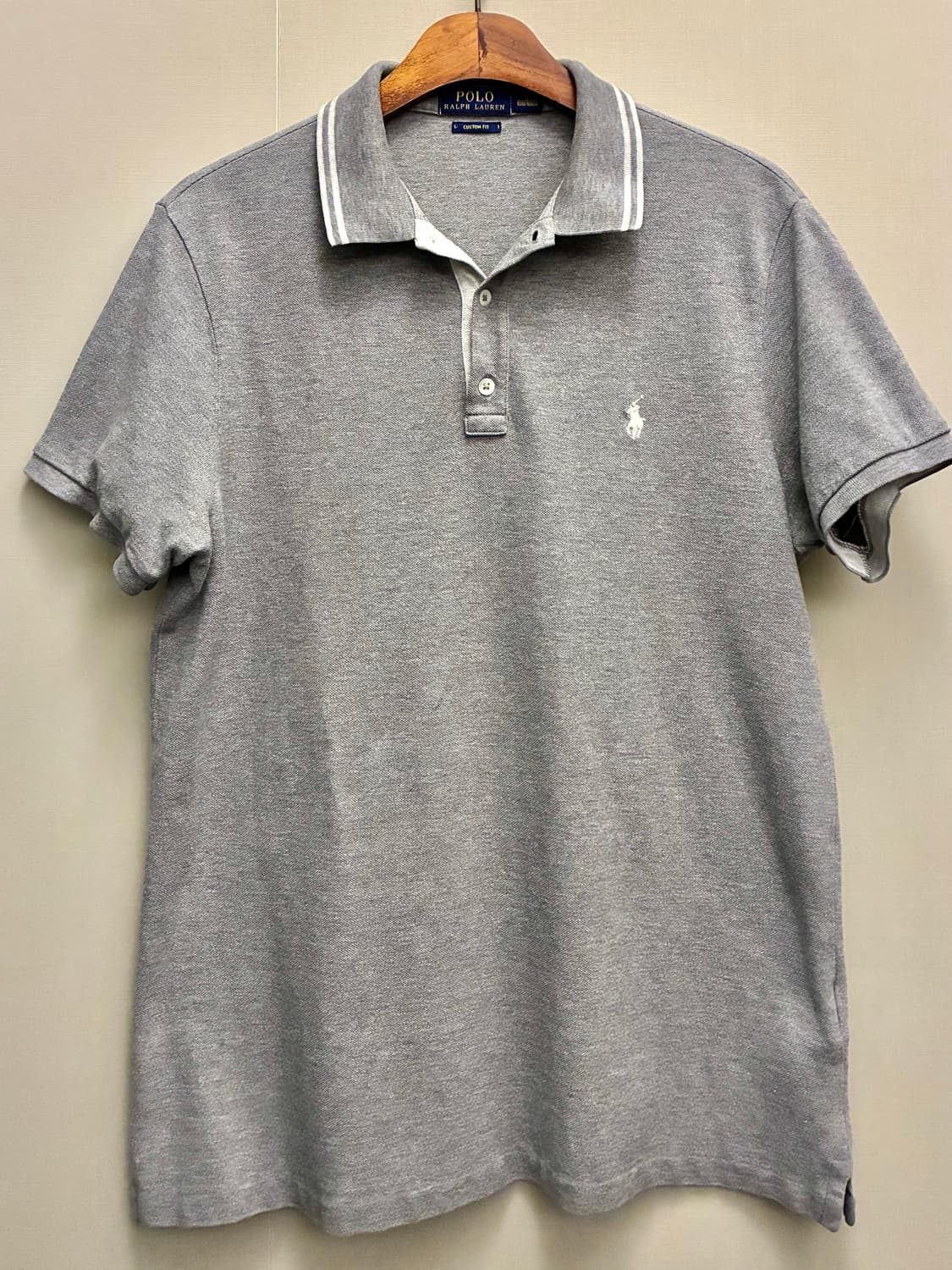 (L)POLO 폴로랄프로렌 코튼 헤더그레이 반팔 PK카라티셔츠 상품이미지1