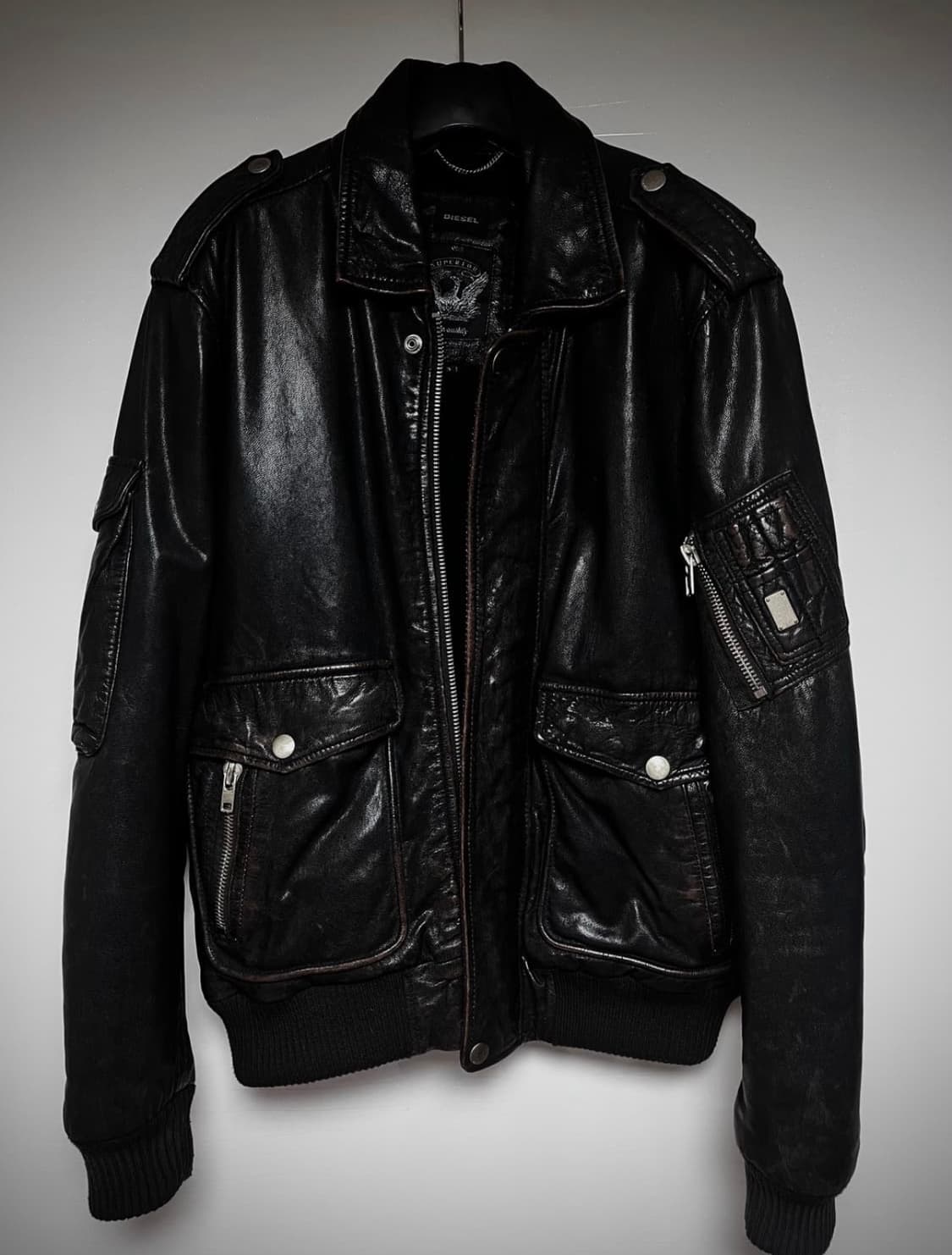디젤 램스킨 레더 봄버 [특가 할인] 상품이미지1