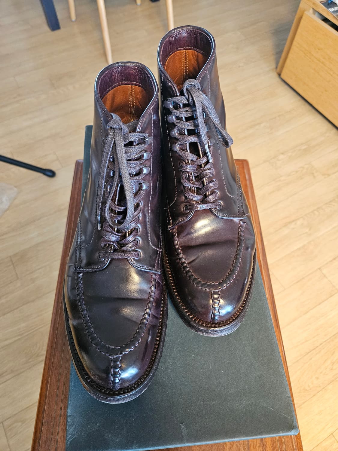 알든 40288H 코도반 탱커부츠 버건디 6E 상품이미지3