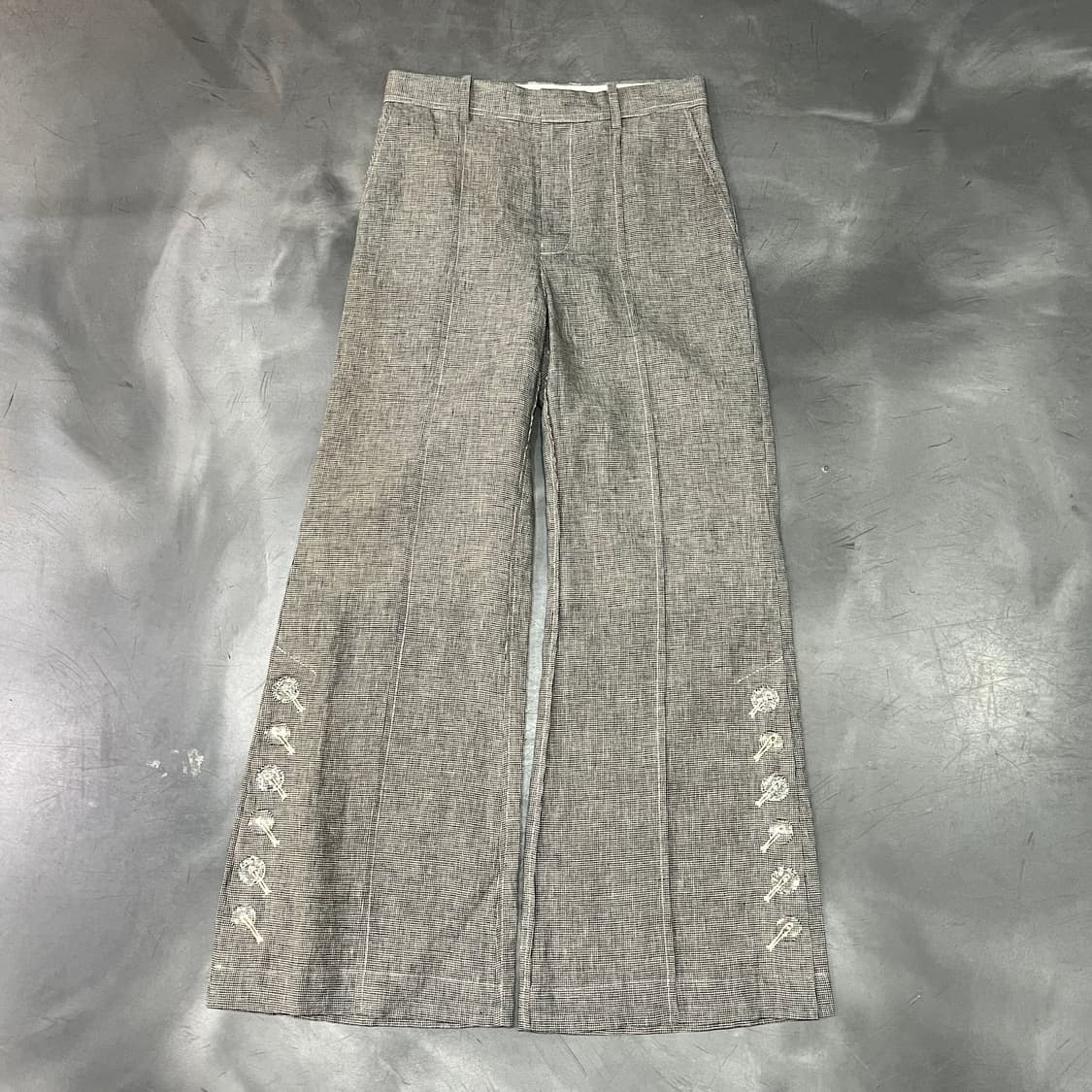  IRENE 버튼디테일 체크 슬랙스 y14678 상품이미지1