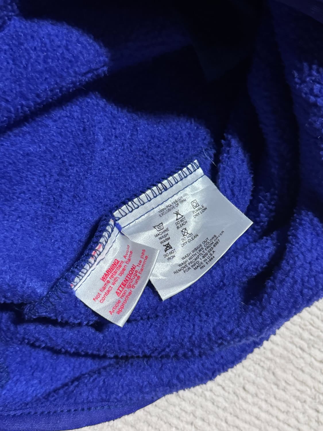 90s USA 파타고니아 신칠라 스냅티 블루퍼플 S 상품이미지8