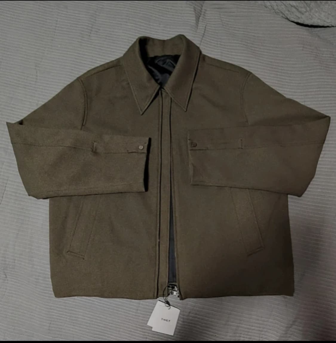 트윌 미니멀 크롭 점퍼 상품이미지9