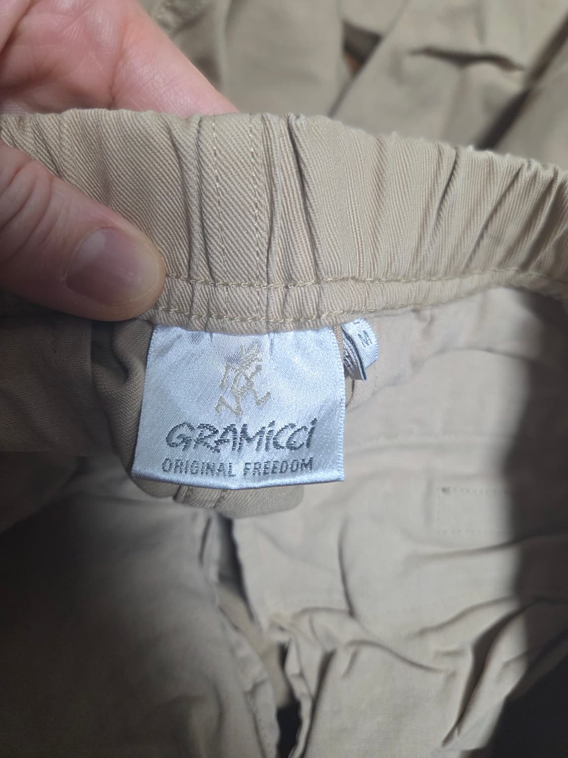 그라미치 베이지색 벨티드 면바지 상품이미지4