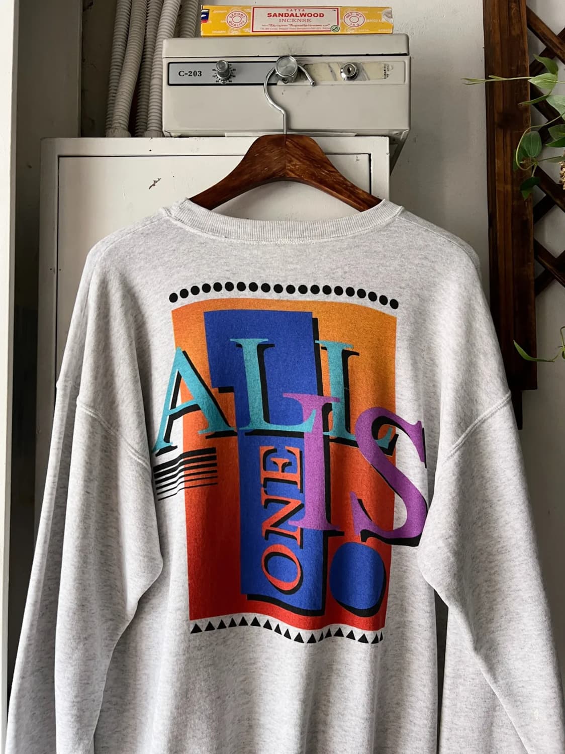 [L]90's 하드락카페 Made in USA 멜란지 스웻셔츠 상품이미지1