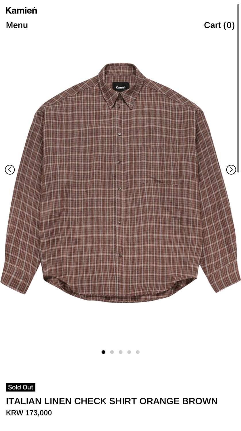 [3] 카미엔 린넨 체크 셔츠 상품이미지1