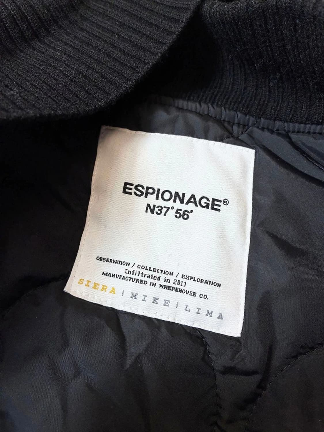 에스피오나지 신슐레이트 울 소가죽 배색 바시티 자켓 PN6949 상품이미지9