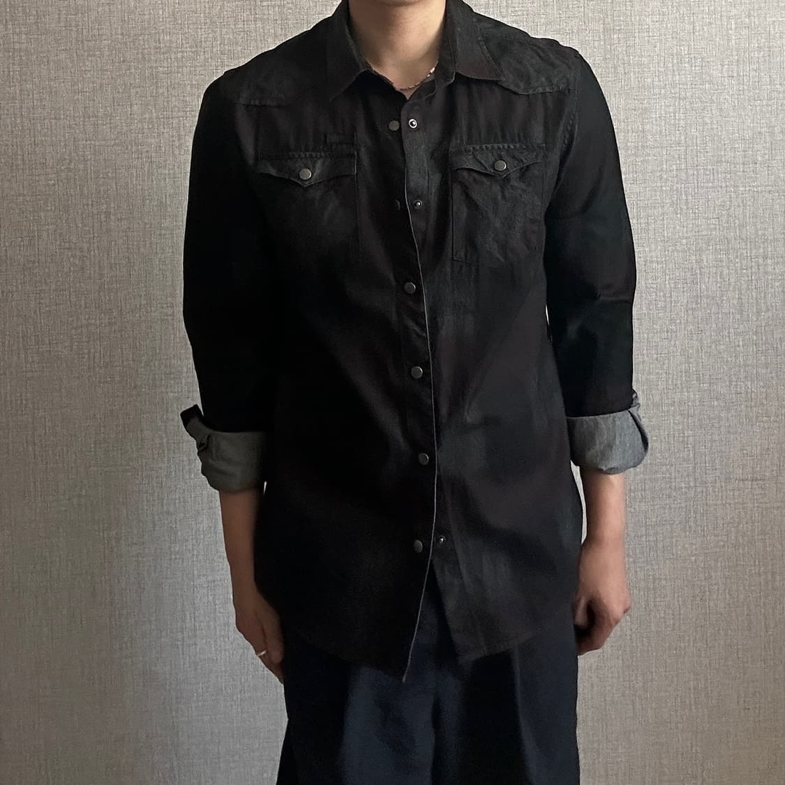 할리 데이비슨 올드스쿨 체크 패턴 웨스턴 셔츠 상품이미지2