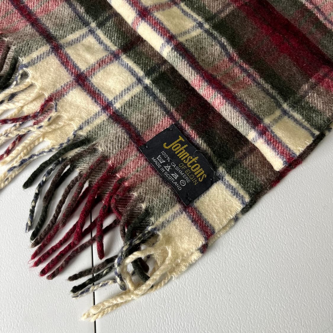 [Johnstons Of Elgin] 캐시미어 100% 체크 머플러 상품이미지2