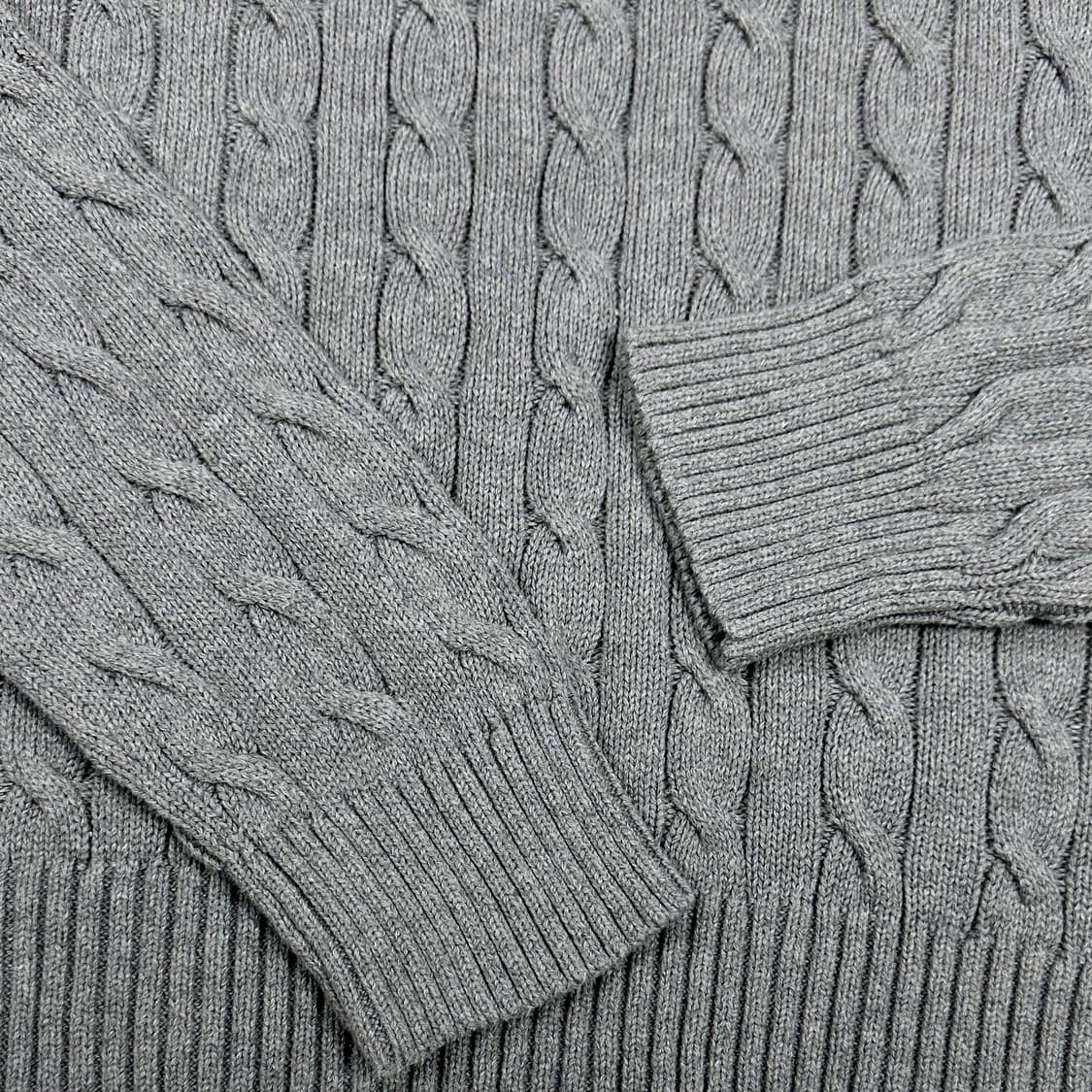 폴로 랄프로렌 클래식 케이블 니트 그레이 실측M 상품이미지4