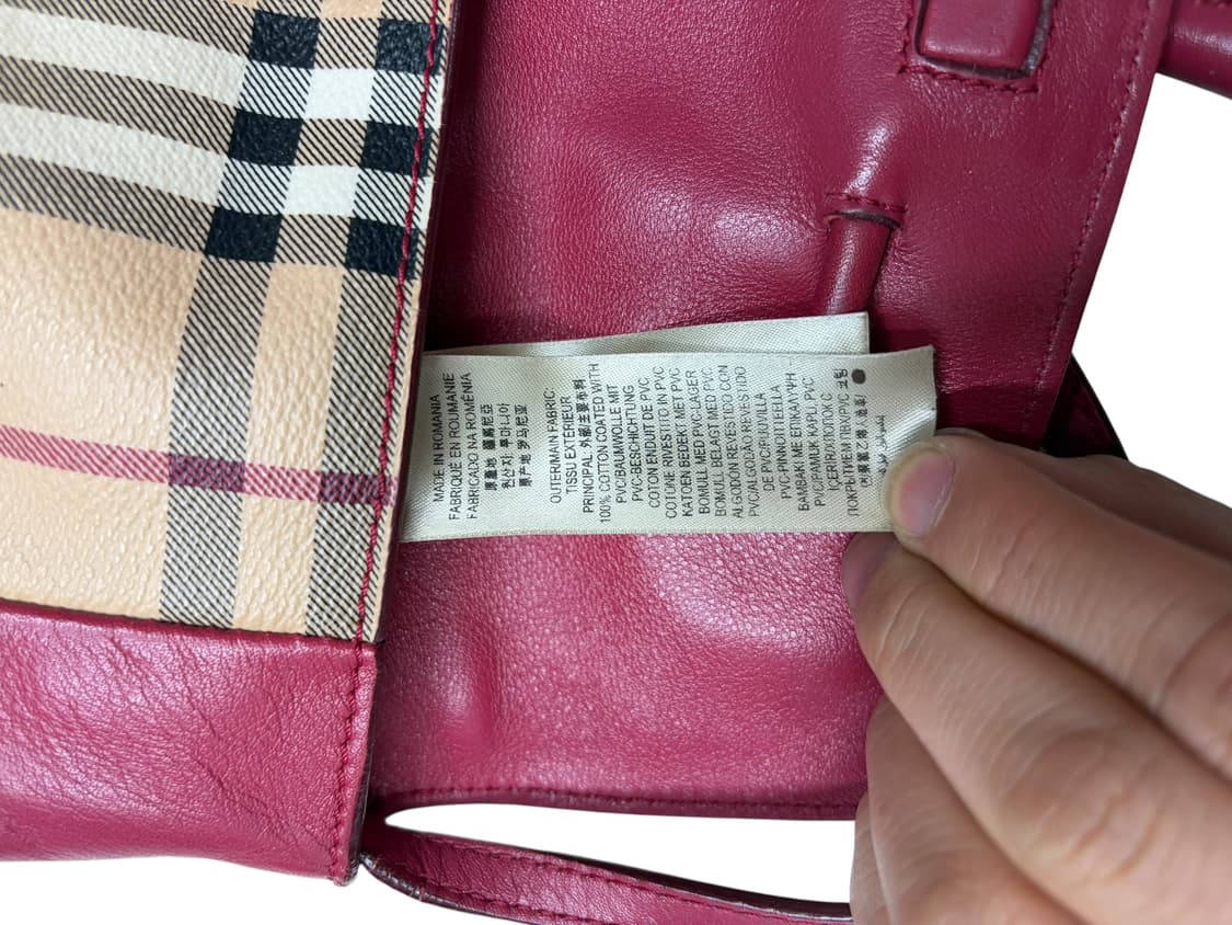 Burberry 체크 레드 트림 숄더백 상품이미지6