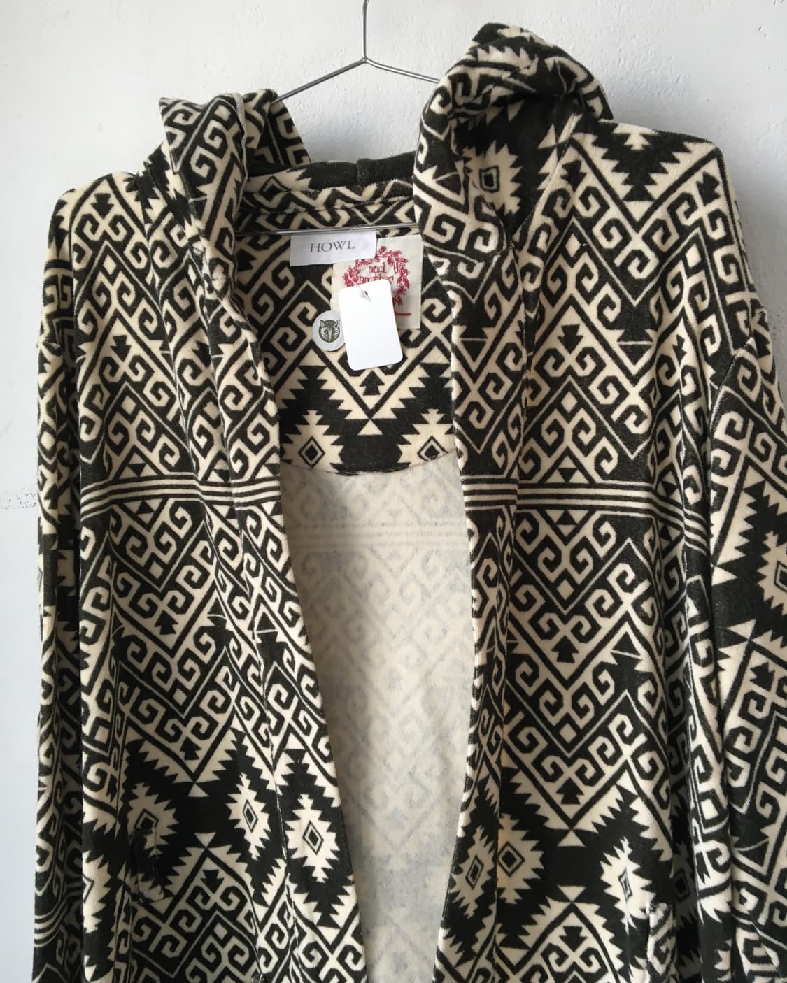 Nomadic pattern open hood long cardigan 상품이미지5
