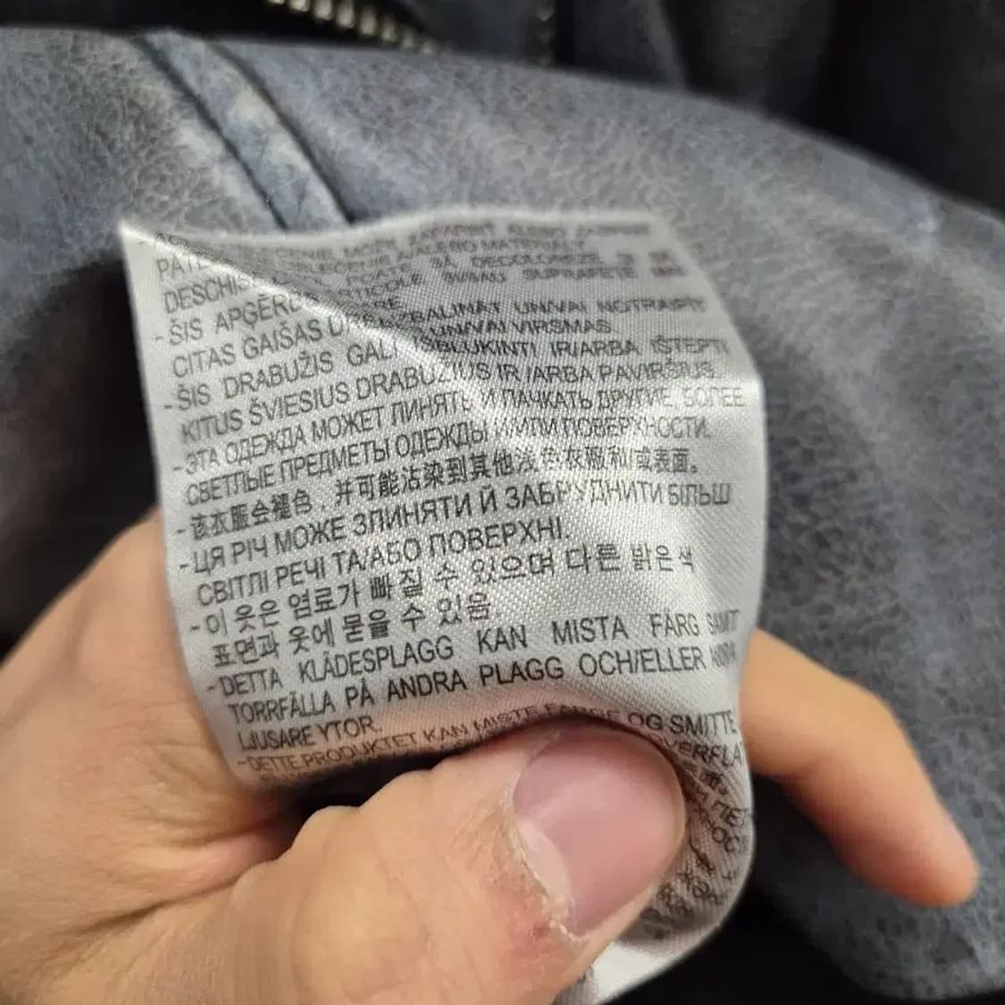 ZARA 라이더 자켓 그레이 M 상품이미지8