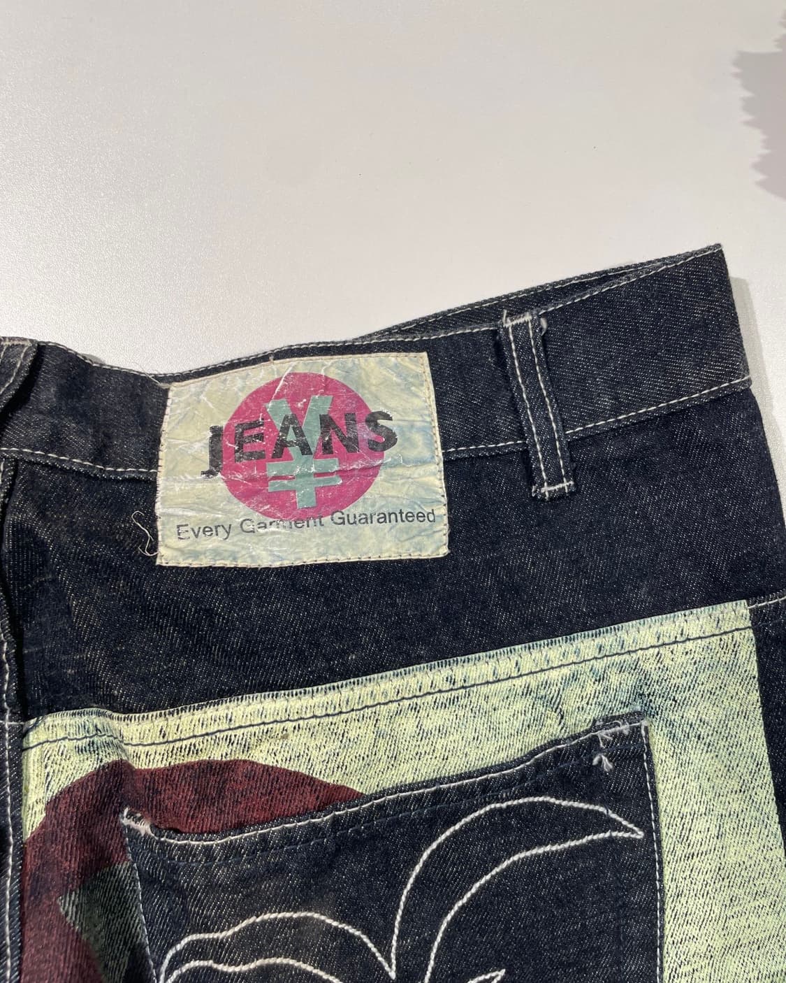 미치코 코시노 yen jeans 흑청 페인팅 데님 팬츠 상품이미지9