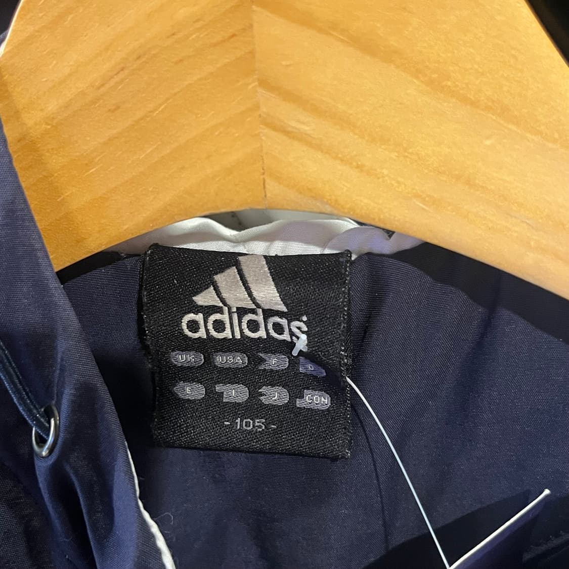 아디다스 올드스쿨 누빔 후드점퍼 네이비 상품이미지8