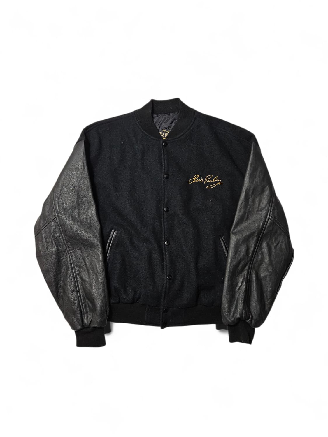 1990's 엘비스 프레슬리 암레더 바시티 자켓 L 상품이미지1