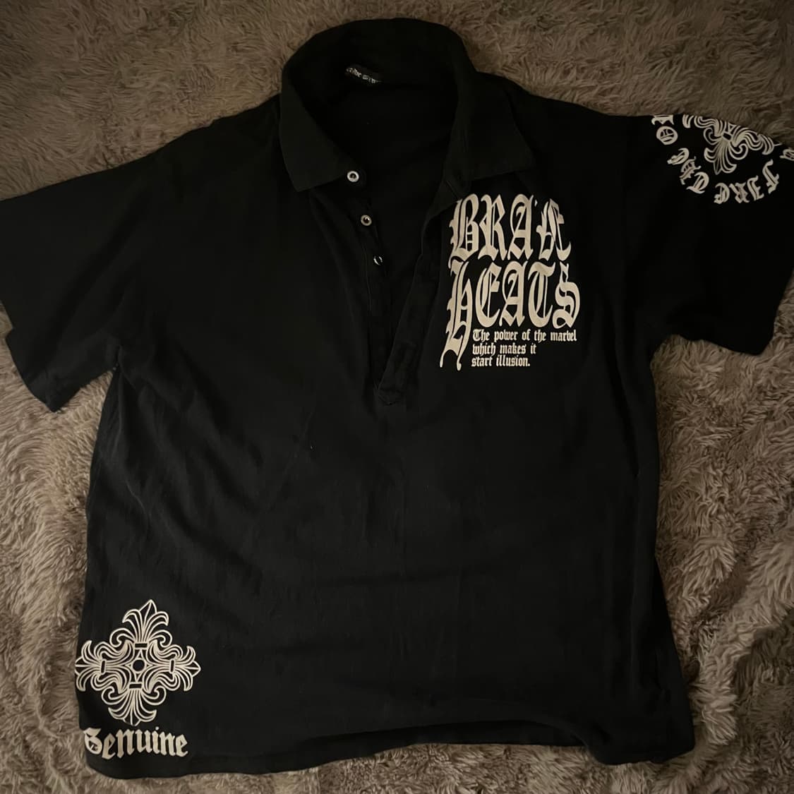 크롬깔 프린팅 블랙 반팔 상품이미지2