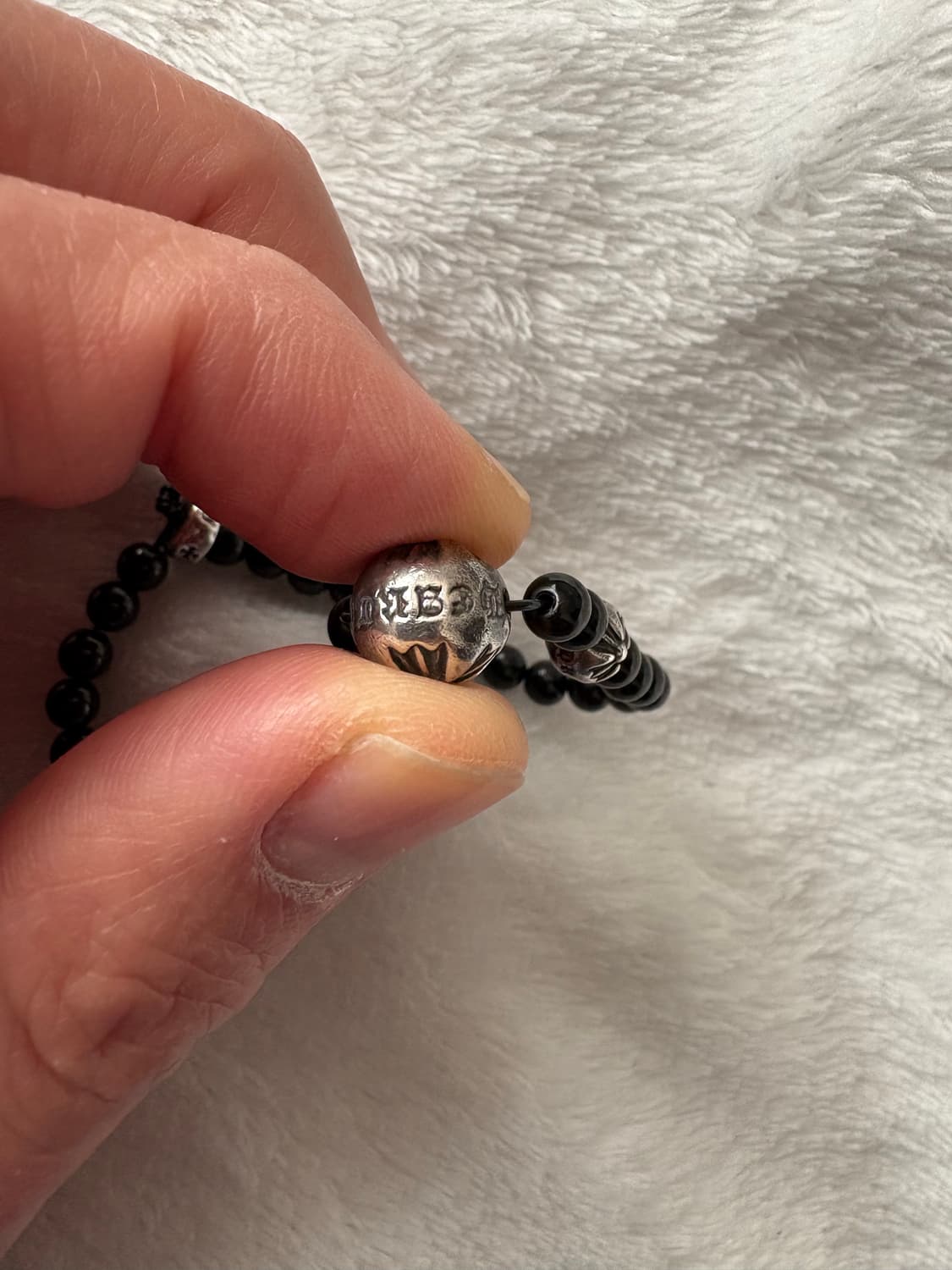 1,크롬하츠 타이니 크로스 ne팔찌 (16센치) ,비즈 4mm 팔찌 상품이미지7