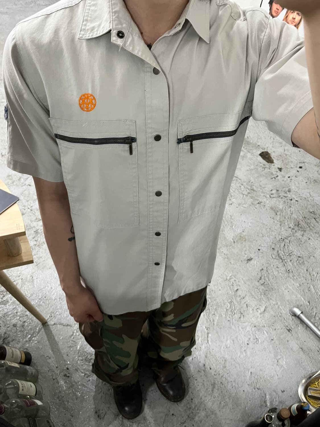 Asahicho work half shirt 상품이미지4